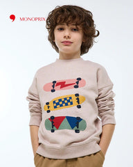 MONOPRIX SKATERBOARD GRAPHIC BOYS SWEATSHIRT