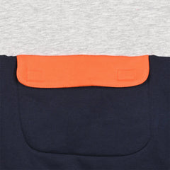 MONOPRIX TRICOLOR LIGHT GREY COTTON HOODIE