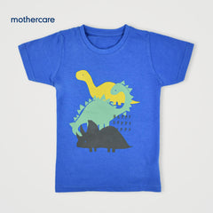 MOTHERCARE BLUE DINOSAUR T-SHIRT