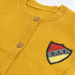 MOTHERCARE YELLOW EMBROIDERED KNITTED CARDIGAN