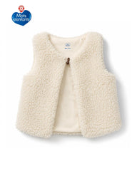 MOTS D'ENFANTS BABY SHERPA FLEECE VEST - CREAM