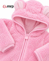 MRP BABY PINK TEDDY BEAR FLEECE ROMPER