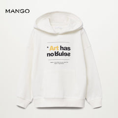 MANGO WHITE ART HAS NO RULES HOODIE