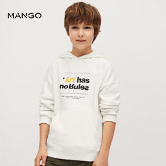 MANGO WHITE ART HAS NO RULES HOODIE