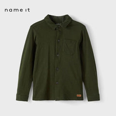 NAME IT DARK GREEN JERSEY SHIRT