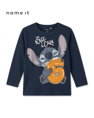 NAME IT NAVY STITCH TOO RARE TO CARE LONG SLEEVE T-SHIRT