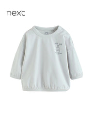 NEXT BABY BLUE LONG SLEEVE COTTON T-SHIRT