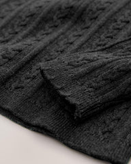 NEXT BLACK CABLE KNIT HIGH NECK JUMPER