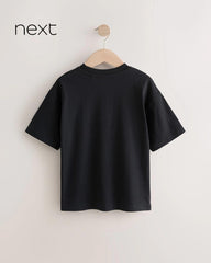 NEXT BLACK FOOTBALL BOOT RELAX FIT T-SHIRT