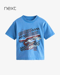 NEXT BLUE CAR GRAPHIC SHORT SLEEVE T-SHIRT