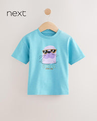 NEXT BLUE CHILL SEAL SHORT SLEEVE PRINTED T-SHIRT