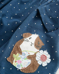 NEXT BLUE LONG SLEEVE SMBELLISHED DRESS
