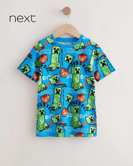 NEXT BLUE MINECRAFT CREEPER PRINT T-SHIRT
