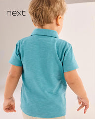 NEXT BLUE SHORT SLEEVE POLO T-SHIRT