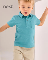NEXT BLUE SHORT SLEEVE POLO T-SHIRT