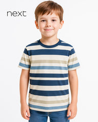 NEXT BLUE STRIPED SHORT SLEEVE T-SHIRT