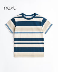 NEXT BLUE STRIPED SHORT SLEEVE T-SHIRT