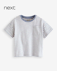 NEXT BLUE STRIPED WITH POCKET SHORT SLEEVE T-SHIRT
