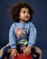 NEXT BLUE SUNRISE SAFARI PRINTED SWEATSHIRT