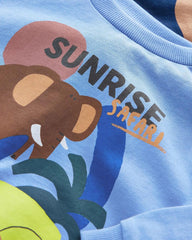 NEXT BLUE SUNRISE SAFARI PRINTED SWEATSHIRT