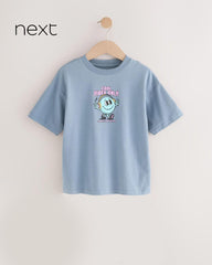 NEXT BLUE TIE DYE RELAXED FIT COOL VIBES T-SHIRT