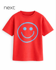 NEXT BRIGHT ORANGE HAPPY FACE T-SHIRT