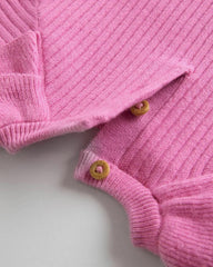 NEXT BRIGHT PINK KNITTED RUFFLE DETAILED JUMPER