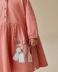 NEXT BUNNY PINK LONG SLEEVE DRESS