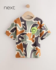 NEXT CAMO RELAX FIT GRAPHIC PRINT SHORT SLEEVE T-SHIRT