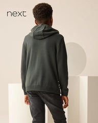 NEXT CHARCOAL GREY SNOWMAN HOODED JUMPER