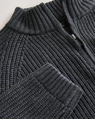NEXT CHARCOAL GREY UTILITY ZIP NEXT KNITTED JUMPER