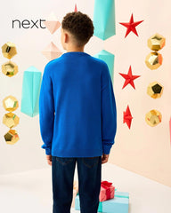 NEXT COBALT BLUE GAMING CHIRISTMAS JUMPER