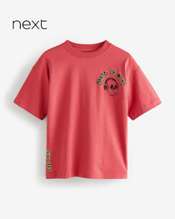 NEXT CORAL RED SKATE OF MIND SHORT SLEEVE T-SHIRT