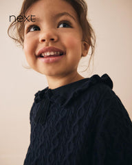 NEXT GIRLS NAVY CASHMERE BLEND SWEATER