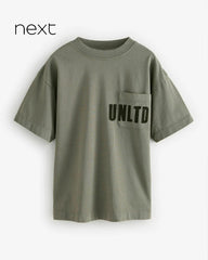 NEXT GREEN RELAX FIT WASHED SHORT SLEEVE T-SHIRT