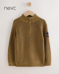 NEXT GREEN UTILITY ZIP NEXT KNITTED JUMPER