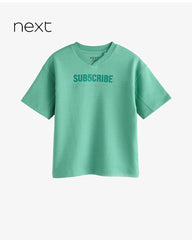 NEXT GREEN V-NECK SUBSCRIBE T-SHIIRT