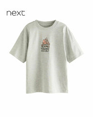 NEXT GREY GAME OVER SHORT SLEEVE -T-SHIRT