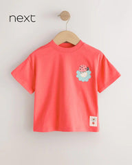 NEXT LADY BUG APPLIQUE SHORT SLEEVE T-SHIRT