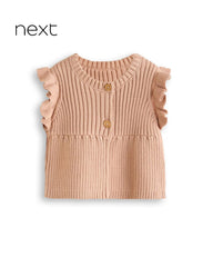 NEXT LIGHT BROWN KNITTED CARDIGAN