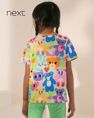 NEXT MULTI BRIGHT ANIMAL PRINT T-SHIRT