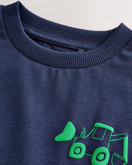 NEXT NAVY BLUE TRACTOR LONG SLEEVE T-SHIRT
