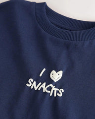 NEXT NAVY I LOVE SNACK SHORT SLEEVE T-SHIRT