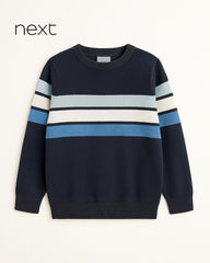 NEXT NAVY STRIPED BOYS JUMPER