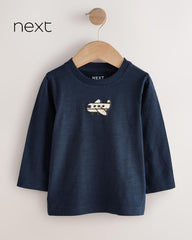 NEXT NAVY TRANSPORT LONG SLEEVE T-SHIRT