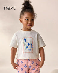 NEXT OFF WHITE FLORAL GRAPHIC T-SHIRT