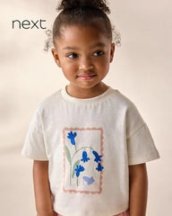 NEXT OFF WHITE FLORAL GRAPHIC T-SHIRT