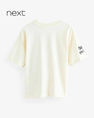 NEXT OFF WHITE GRAFFITI ALIEN T-SHIRT