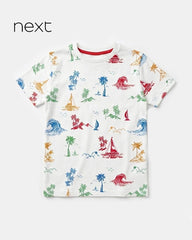 NEXT OFF WHITE NAUTICAL PARADISE PRINTED T-SHIRT