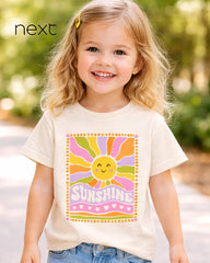 NEXT OFF WHITE SUNSHINE PRINTED SHORT SLEEVE T-SHIRT